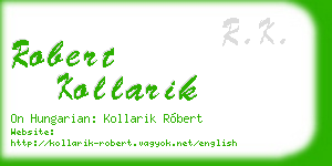 robert kollarik business card